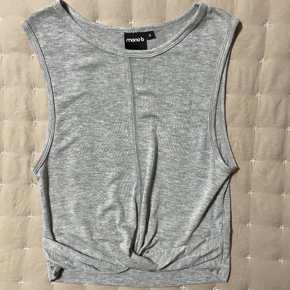 Mono B Crop Top in grey, size S